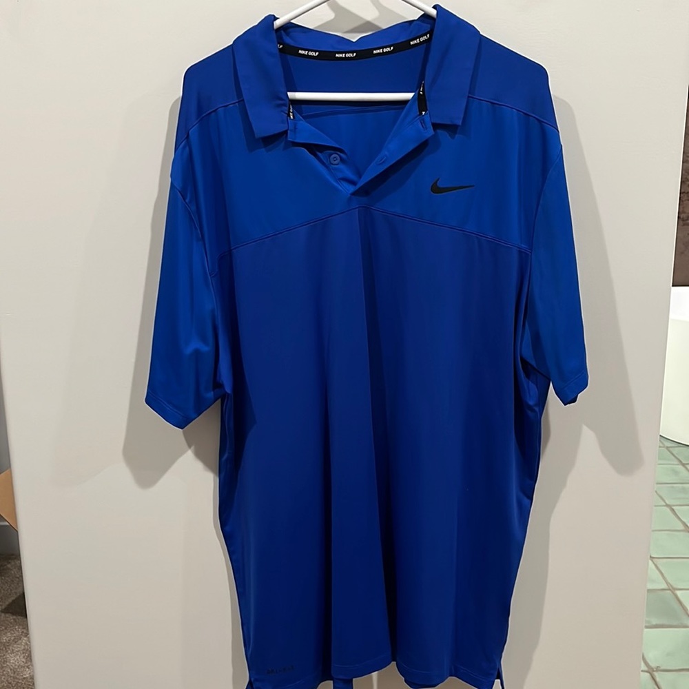 Nike blue golf polo